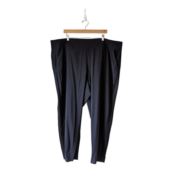 Athleta Plus Size Brooklyn High Waist‎ Ribbed ankle pant black sz 26 - Picture 8 of 13